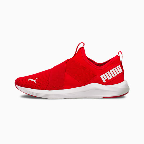 Zapatos de entrenamiento sin agujetas Prowl para mujer, High Risk Red-Puma White, extralarge